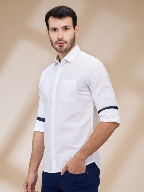 Parx White Casual Shirts