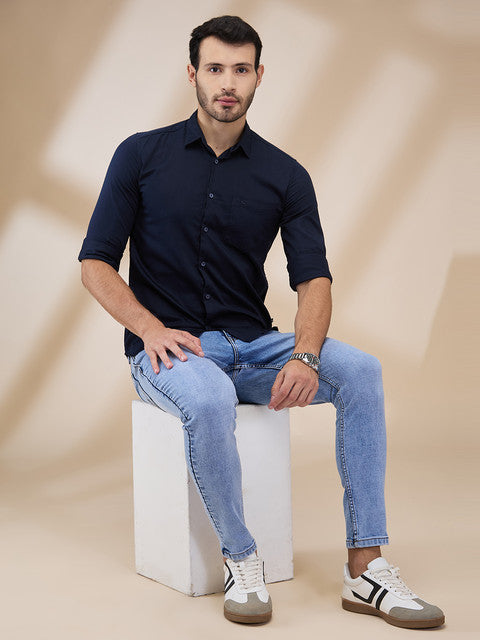 Parx Blue Casual Shirts