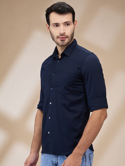 Parx Blue Casual Shirts