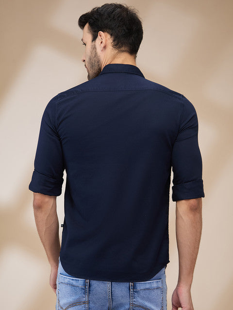 Parx Blue Casual Shirts