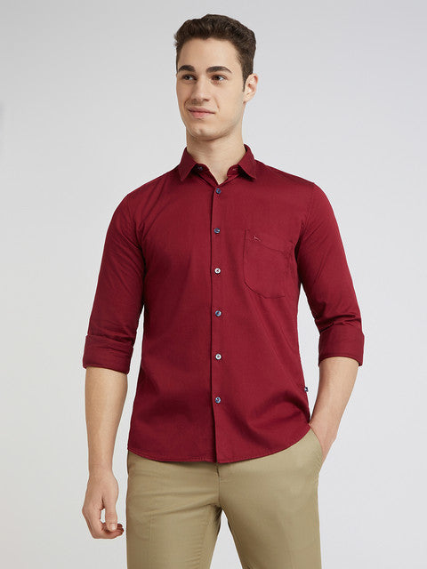 Parx Maroon Casual Shirt 