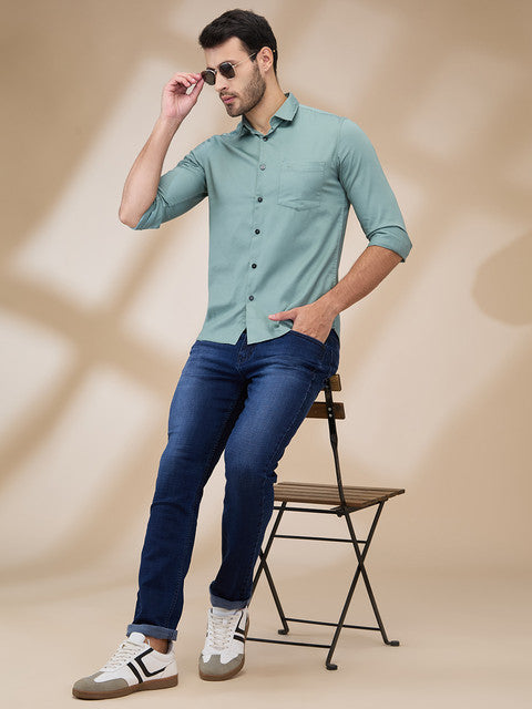 Parx Green Casual Shirts