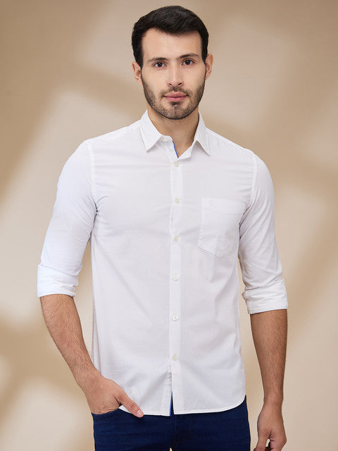 Parx White Casual Shirts