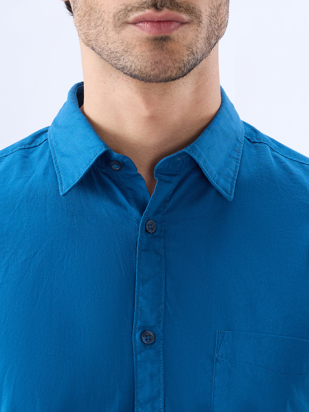 Parx Blue Casual Shirt