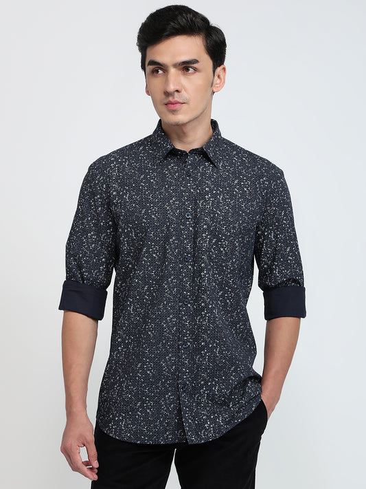Parx Blue Casual Shirt