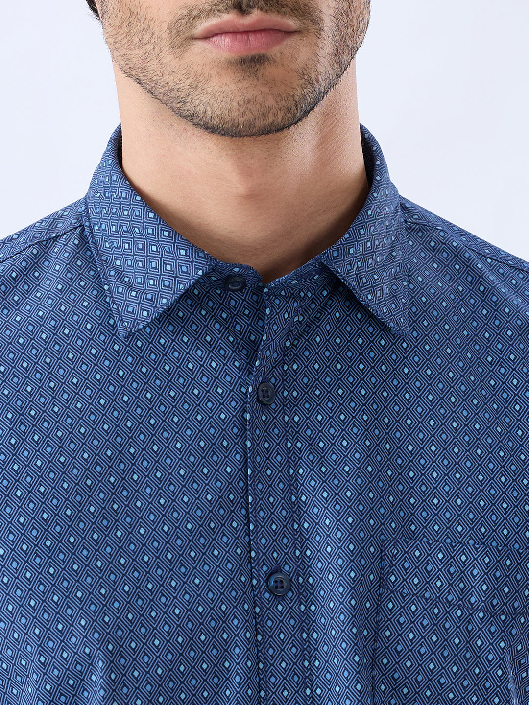 Parx Blue Casual Shirt