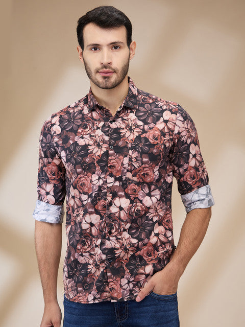 Parx Brown Casual Shirt 