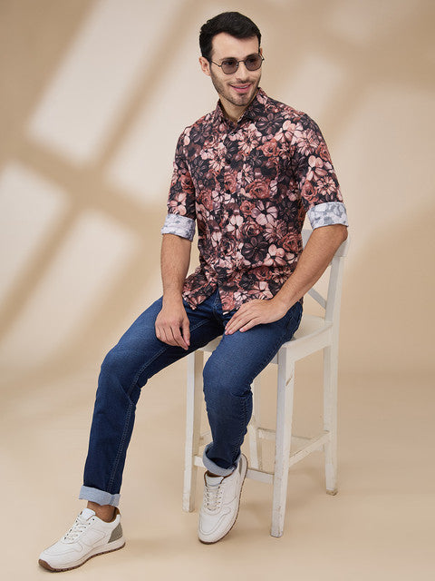 Parx Brown Casual Shirt 