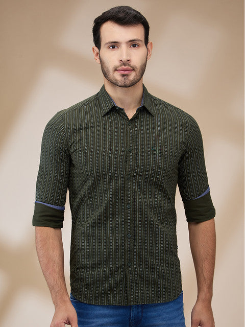 Parx Green Casual Shirts