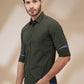Parx Green Casual Shirts