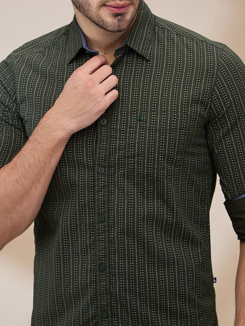 Parx Green Casual Shirts