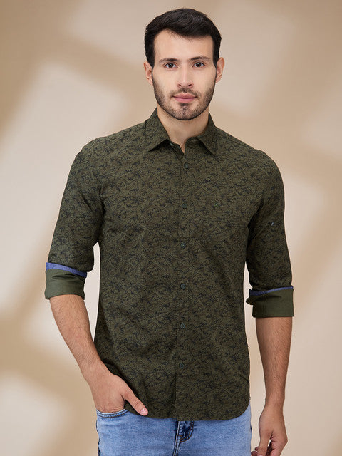 Parx Green Casual Shirts