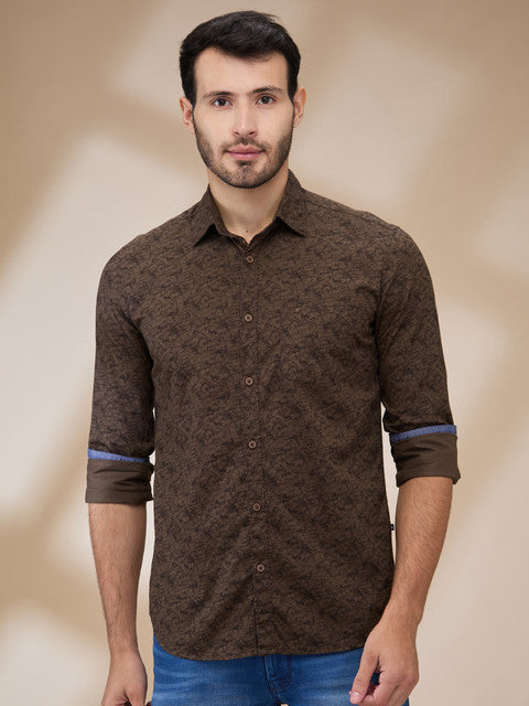 Parx Brown Casual Shirts