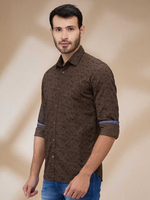 Parx Brown Casual Shirts