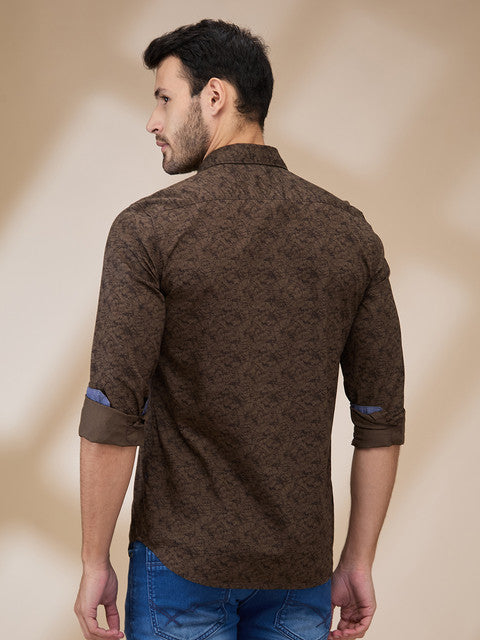 Parx Brown Casual Shirts