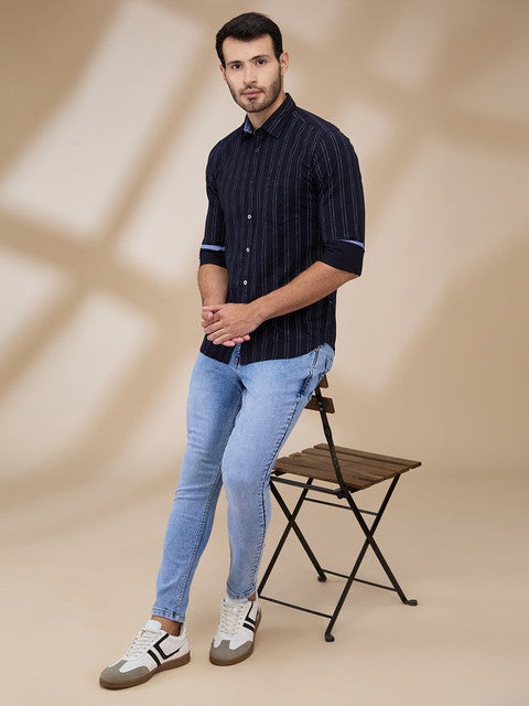 Parx Blue Casual Shirt 