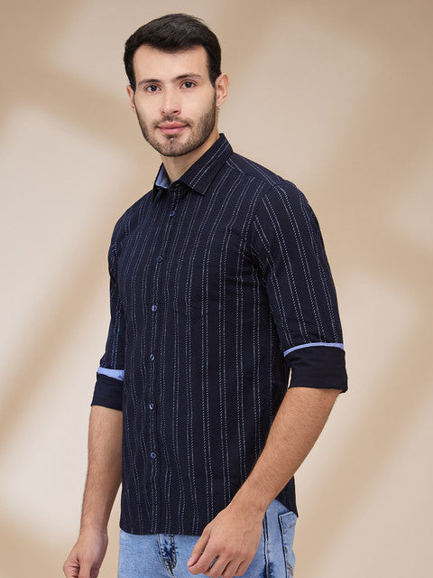 Parx Blue Casual Shirt 