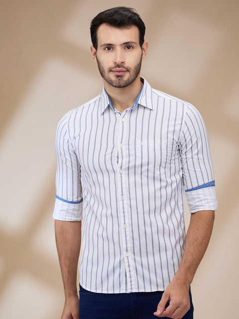 Parx White Casual Shirts