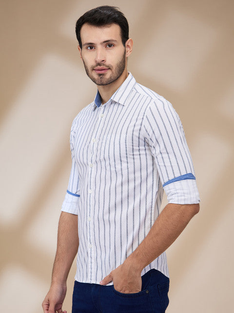 Parx White Casual Shirts