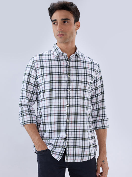 Parx Green Casual Shirt