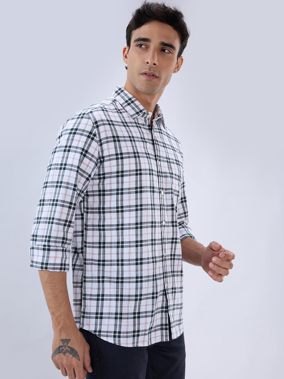Parx Green Casual Shirt