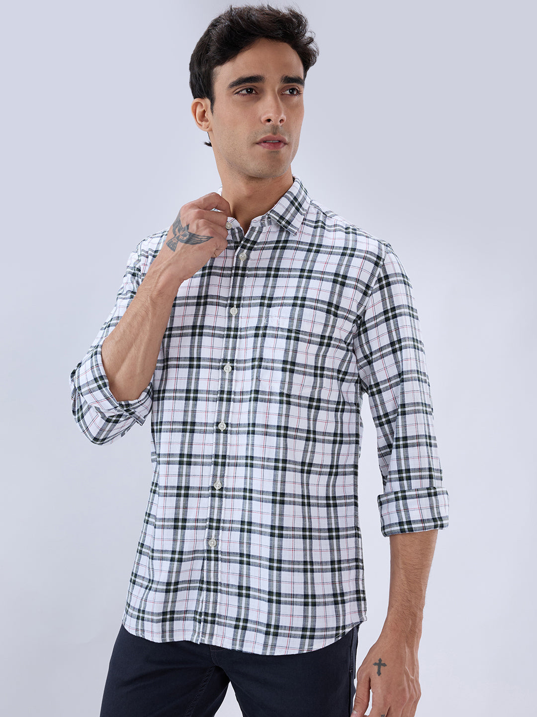 Parx Green Casual Shirt