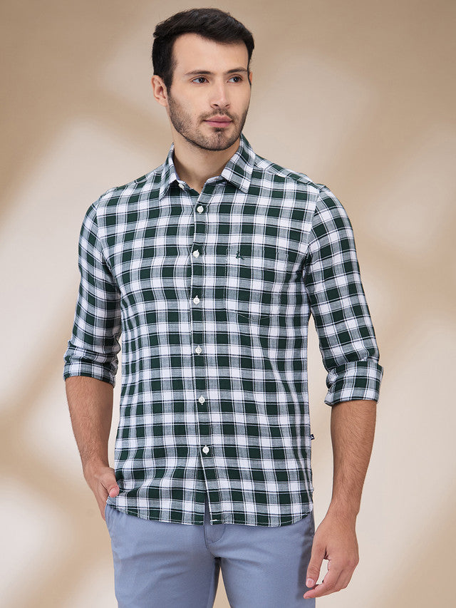 Parx Green Casual Shirt