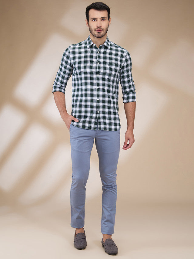 Parx Green Casual Shirt