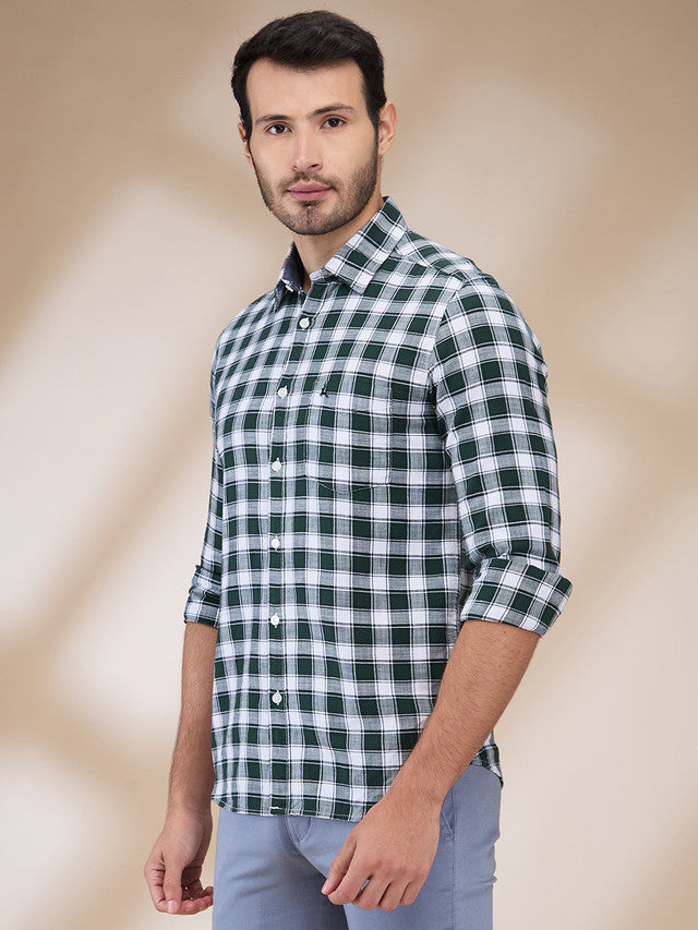 Parx Green Casual Shirt