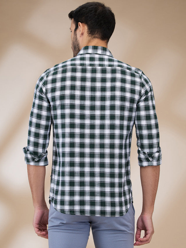 Parx Green Casual Shirt