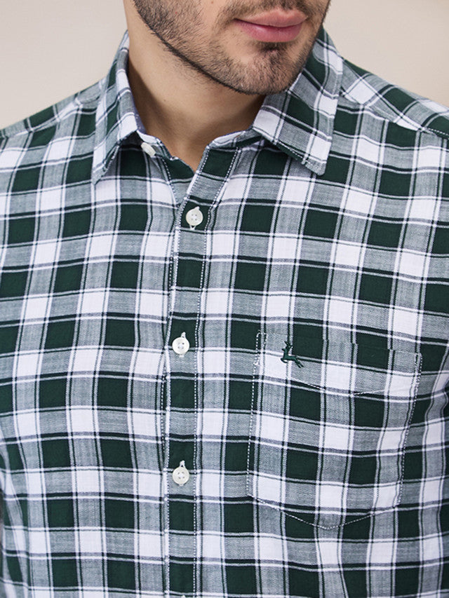 Parx Green Casual Shirt