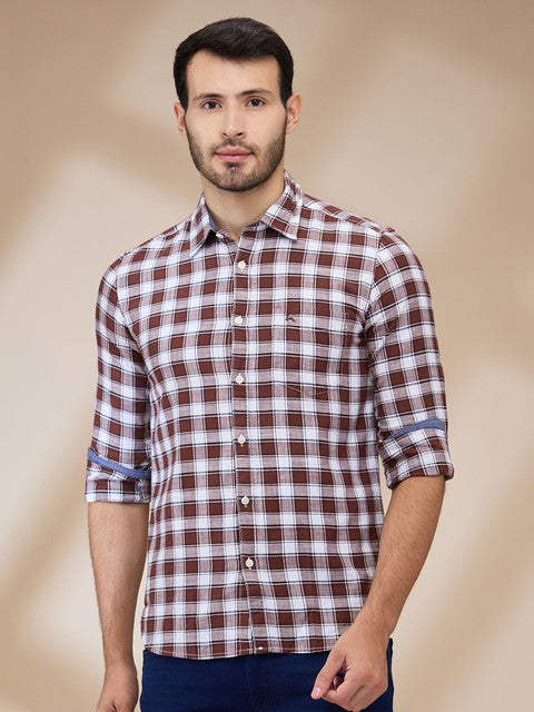 Parx Brown Casual Shirt 