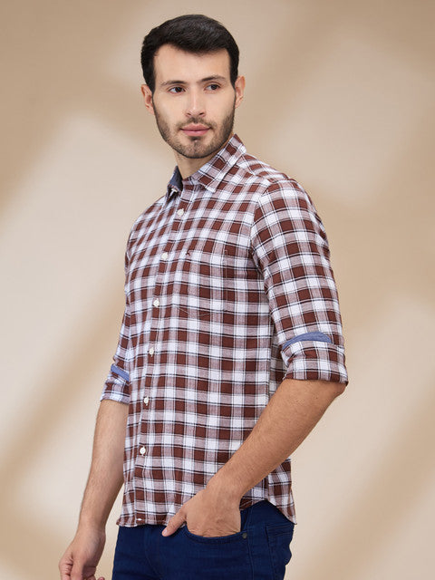 Parx Brown Casual Shirt 