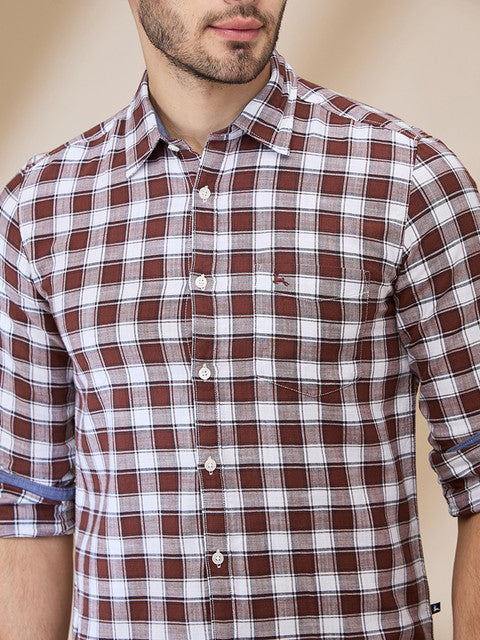 Parx Brown Casual Shirt 