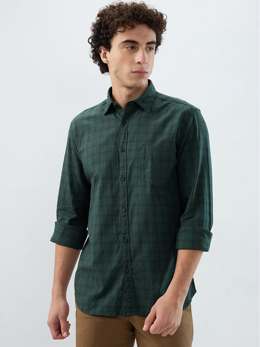 Parx Green Casual Shirt