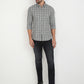 Parx Men Grey Checks Slim Fit Cotton Casual Shirt