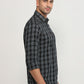 Parx Men Black Checks Slim Fit Cotton Casual Shirt