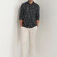 Parx Men Black Checks Slim Fit Cotton Casual Shirt