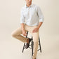 Parx Men Orange Checks Slim Fit Cotton Casual Shirt