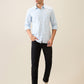 Parx Men Blue Checks Slim Fit Cotton Casual Shirt
