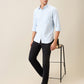 Parx Men Blue Checks Slim Fit Cotton Casual Shirt