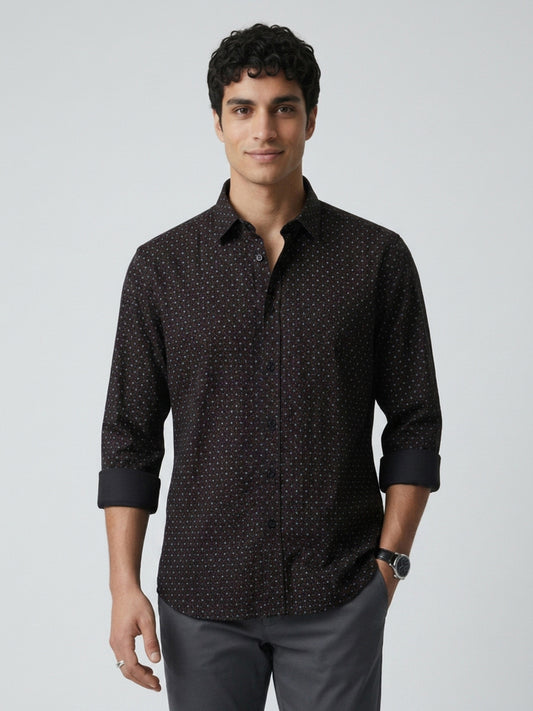 Parx Black Casual Shirt