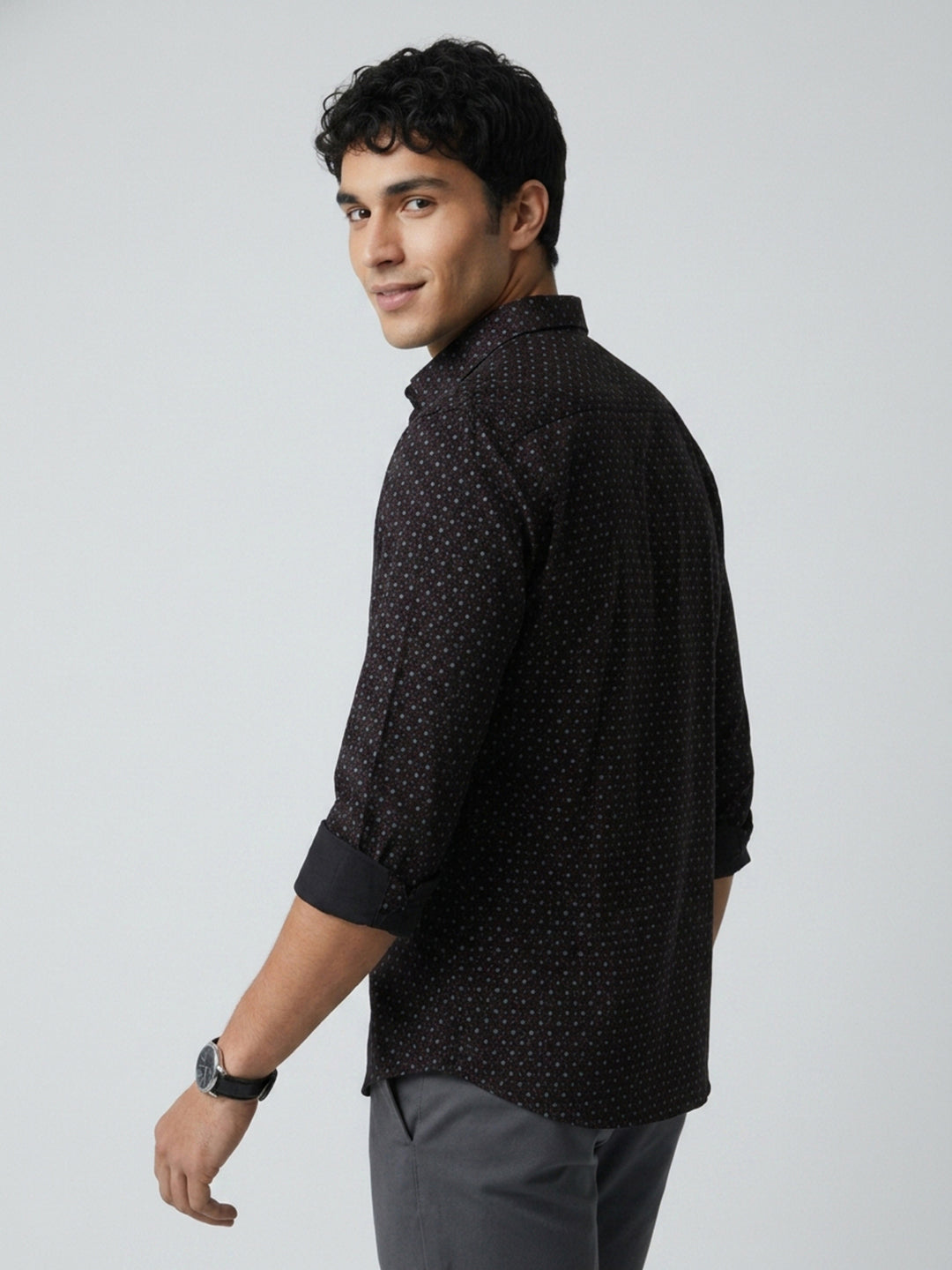 Parx Black Casual Shirt