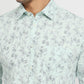 Parx Men Green Slim Fit Printed Casual Shirt