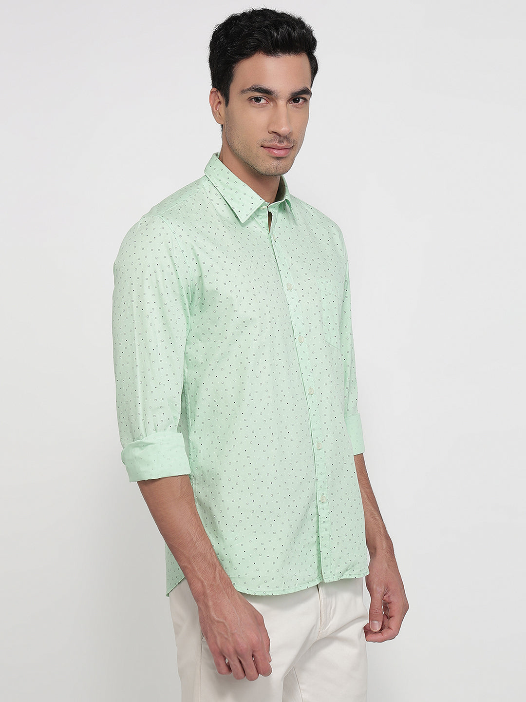 Parx Green Casual Shirt