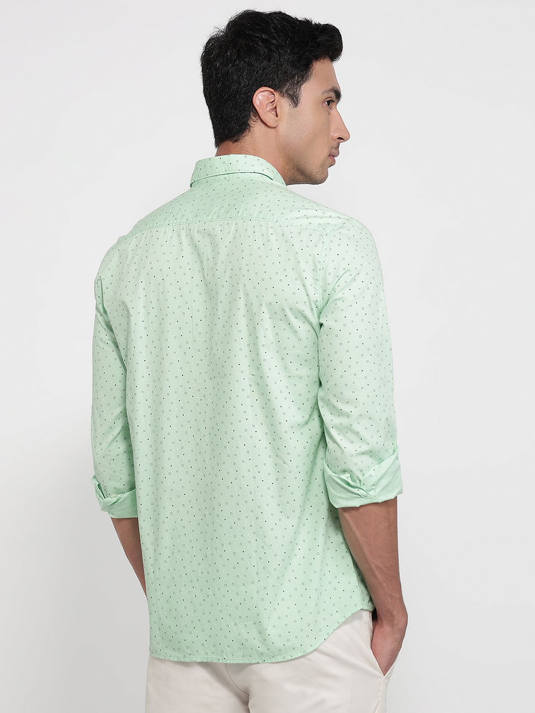 Parx Green Casual Shirt