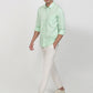 Parx Men Green Slim Fit Print Casual Shirt