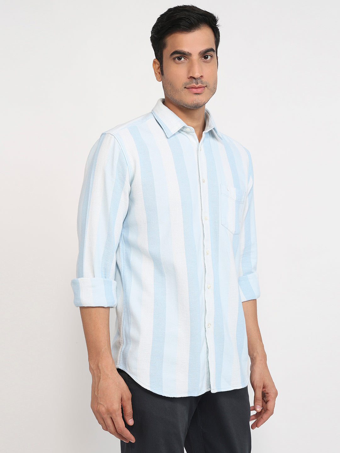 Parx Blue Casual Shirt