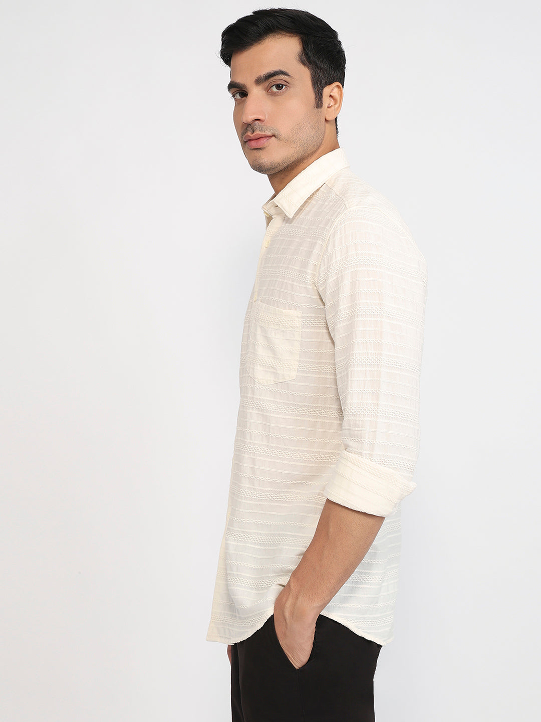 Parx White Casual Shirt