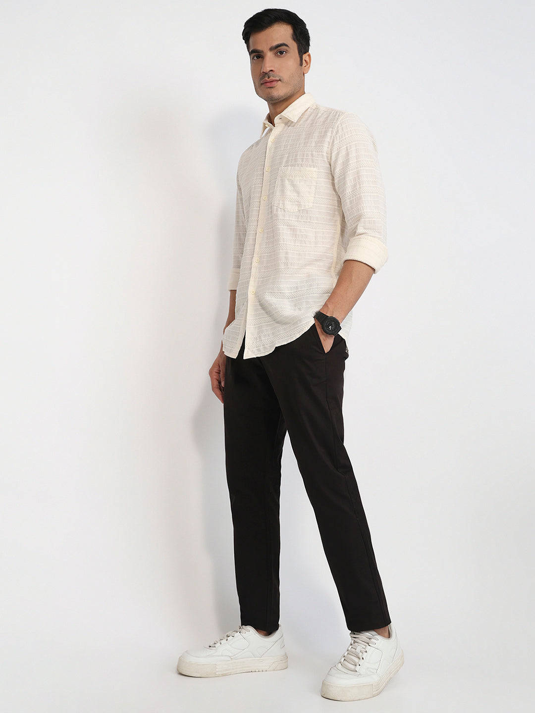 Parx White Casual Shirt